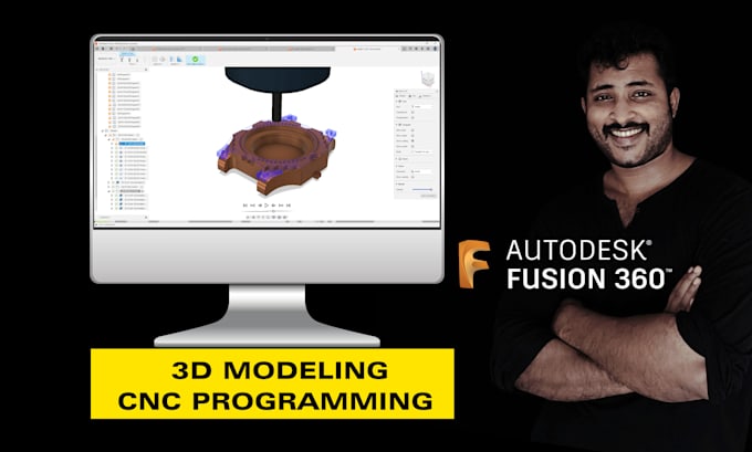 create dxf cinema4d 3d print step stl file gcode cnc programming in fusion360