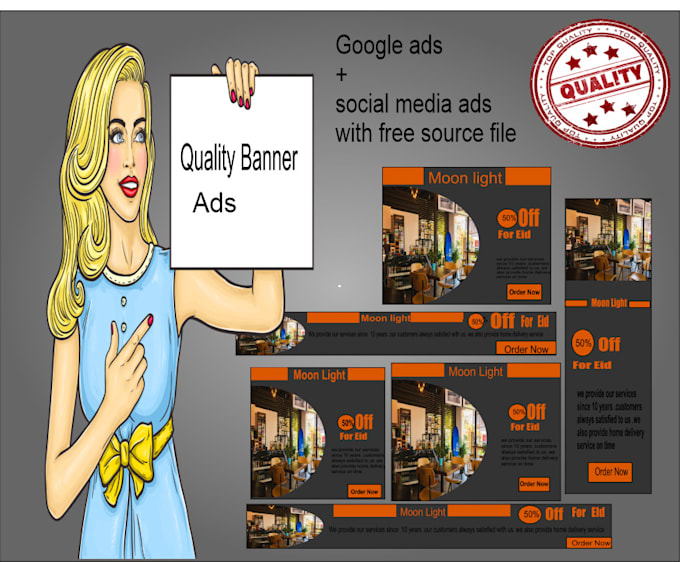 create web banner ads or web poster design ,  facebook ads