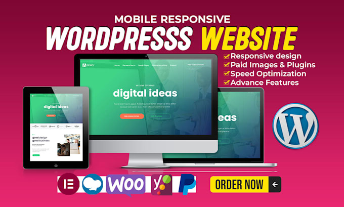 create a professional custom wordpress website