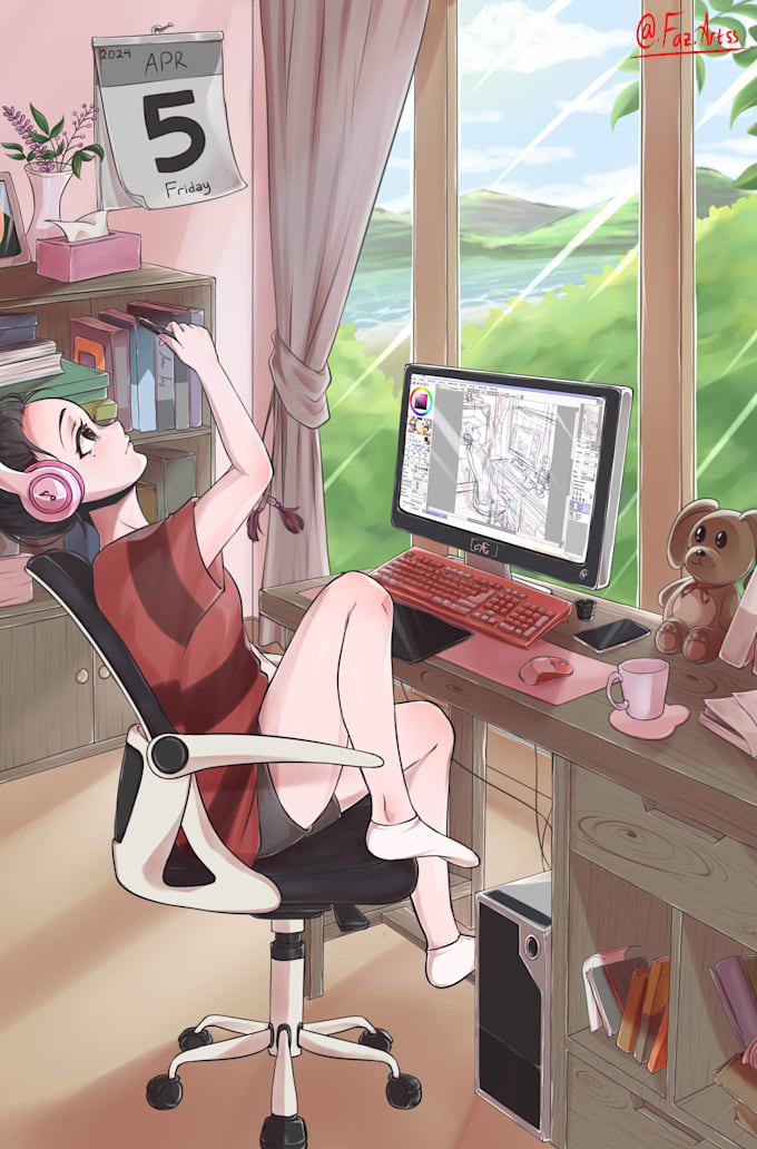 draw your character with anime style