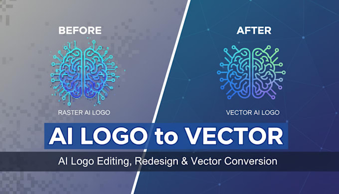 professional ai logo editing redesign and vector conversion
