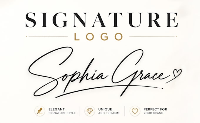 design elegant signature logo for personal brands and businesses