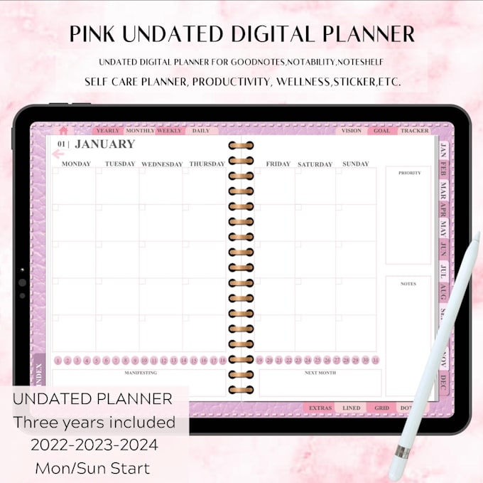 design digital planners and printable planner