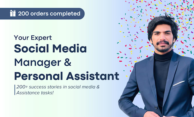 be your personal virtual assistant and monthly social media manager