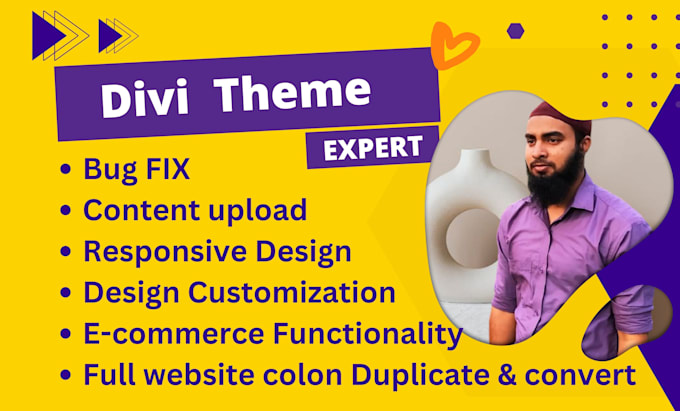 be your expert for wordpress divi, divi builder or divi theme