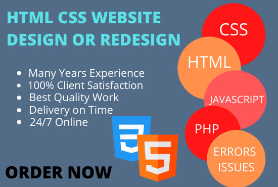 Design a responsive website with html,css and landing page by Rimsha ...