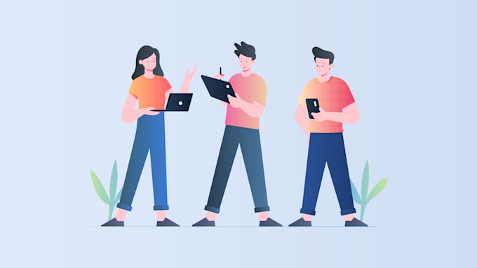 design an amazing flat vector illustration for webs and apps
