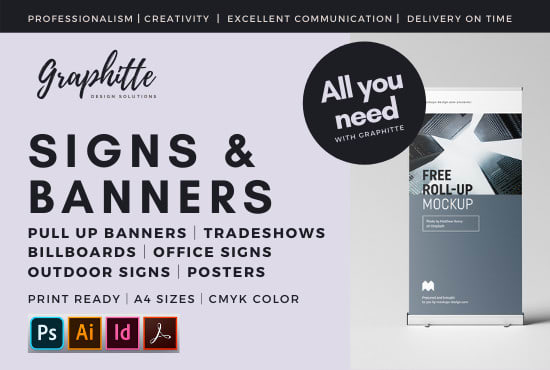 do pull up banners, billboards, tradeshows, signage