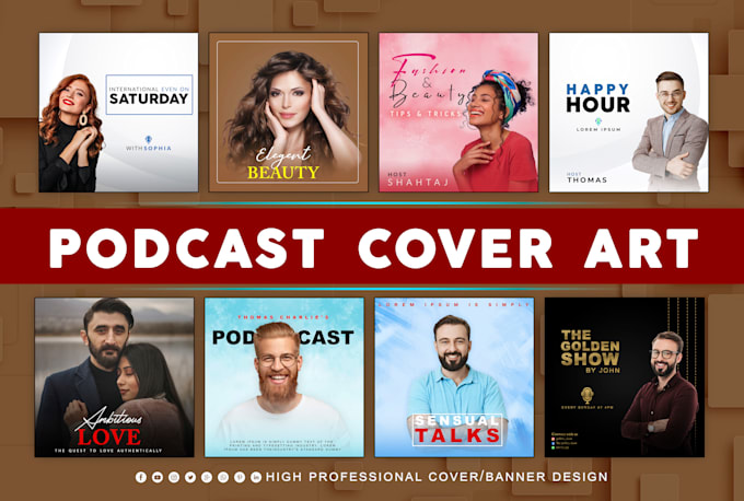 design podcast cover art, insta post or social media kit