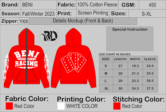 create fashion apparel, factory ready tech pack and technical sketch