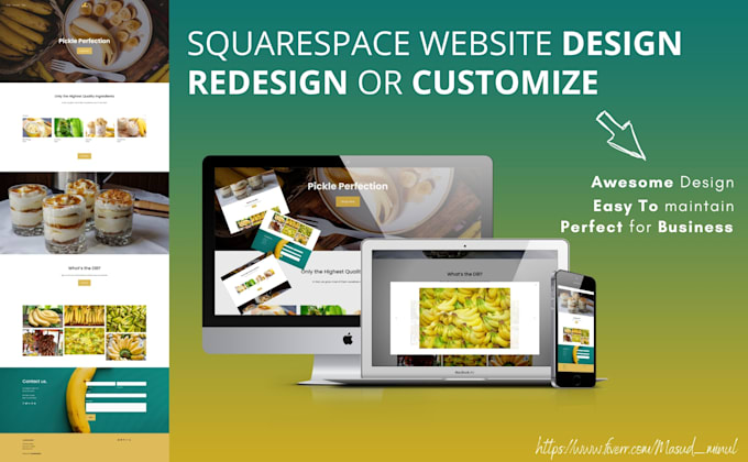 create or design squarespace website and redesign squarespace site