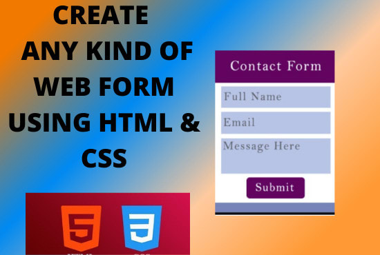 Generate a web form in html and css by Studious_123 | Fiverr