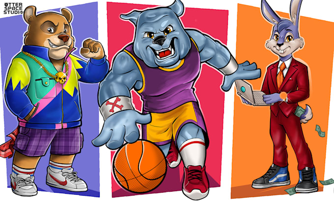 create a custom logo design for a cartoon character or a mascot