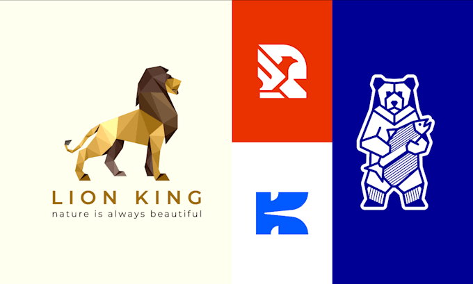 do minimalist modern geometric, polygonal logo design with branding