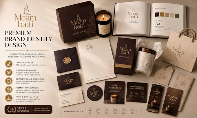 design a premium luxury logo and complete brand identity