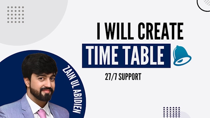 create any schedule or timetable in asc