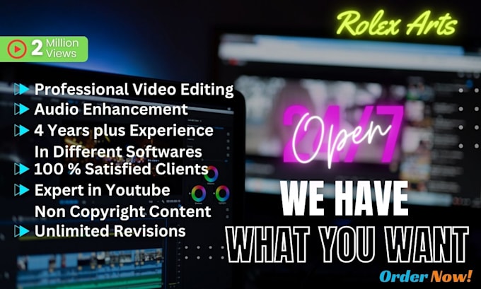 do professional long and short form video editing for youtube and corporate