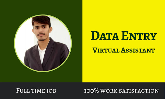 do data entry VA, copy paste, email collection, web research, lead generation