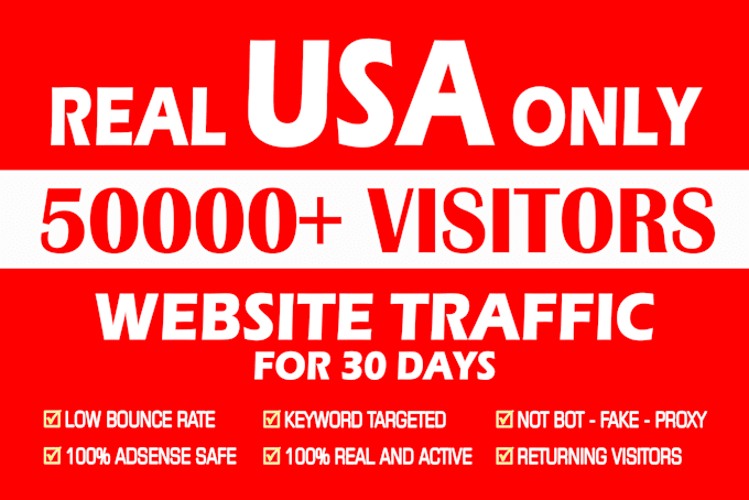 drive 50,000 USA web traffic for 30 days