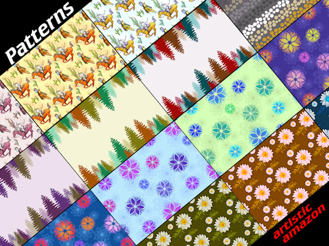 Do amazon pattern design for any surface by Splendid_3art Fiverr