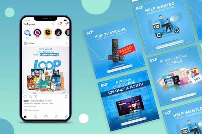 high converting product ads and social media post designs