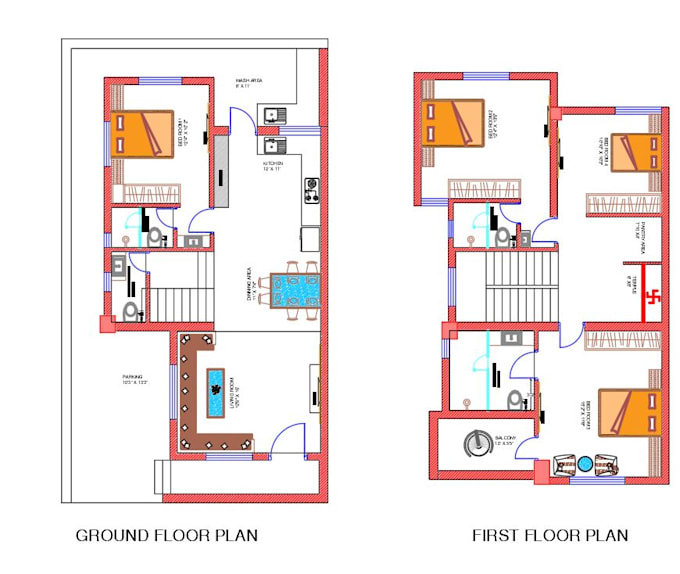 Create 2d interior design and real estate drawing in autocad by ...