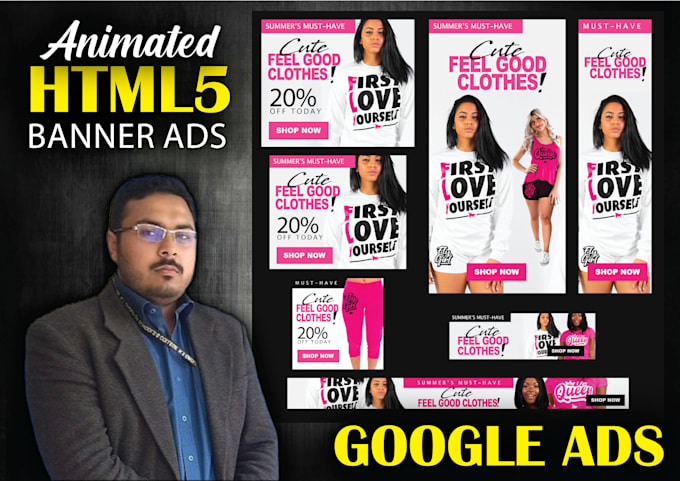 do animated html5 google banner display adsense ads