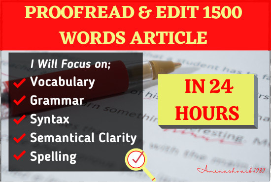 proofread and edit 1500 words in 24 hours