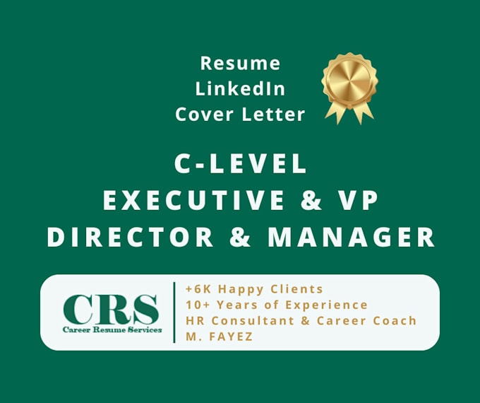 write for management roles branded optimized resume, cover letter, and linkedin