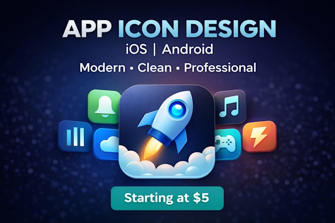 create custom mobile app icon for android and ios apps