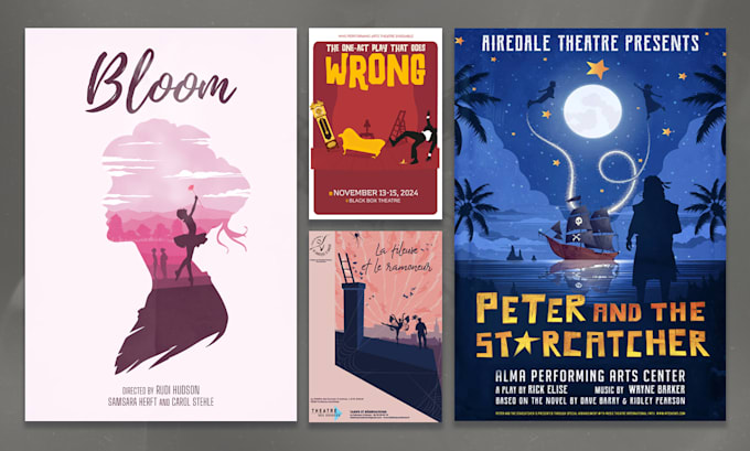 minimalist play or stand up comedy poster design