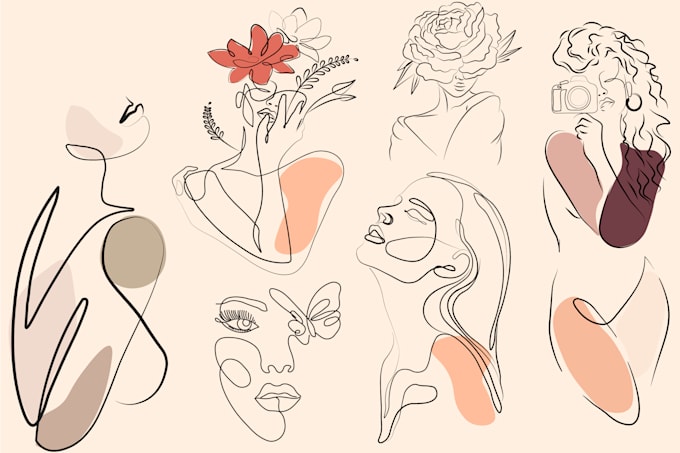 design a minimalist line art logo and illustration in 24h
