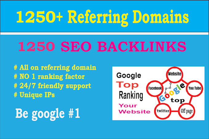 create referring domains SEO backlinks for website ranking