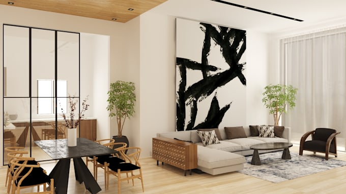 Make 3d modeling interior design rendering by Bg_architect | Fiverr