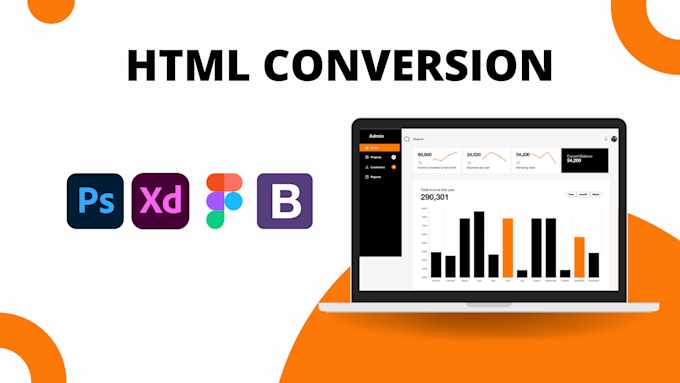 convert figma to react, figma to HTML, PSD to react and PSD to HTML