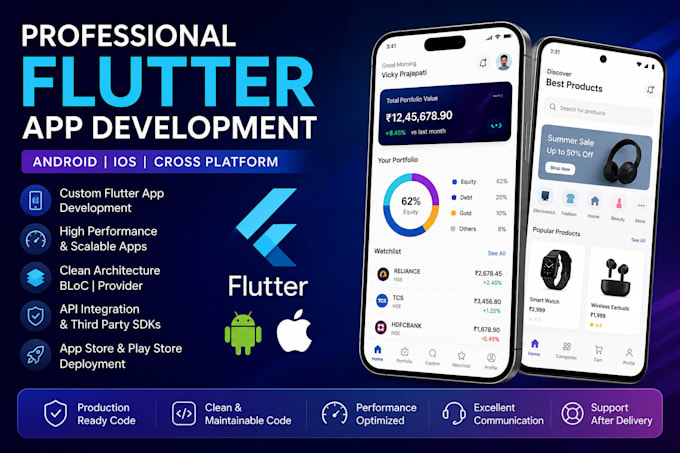 build a scalable flutter app for ios and android