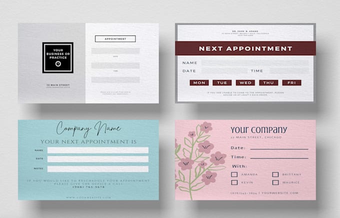 design appointment reminder cards