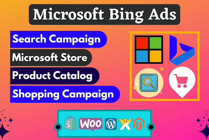 run microsoft shopping ads, bing search ads campaign for your business