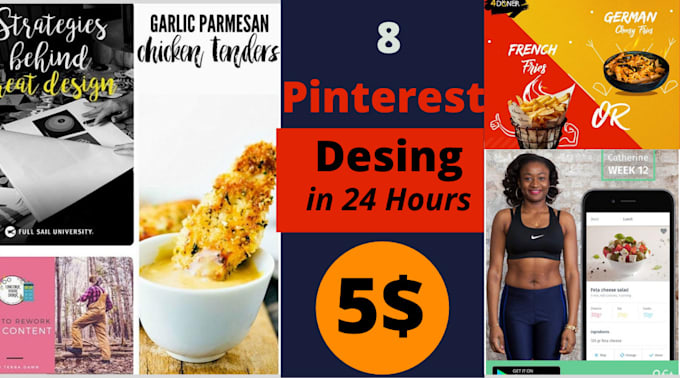 design 8 high quality pinterest pins for you