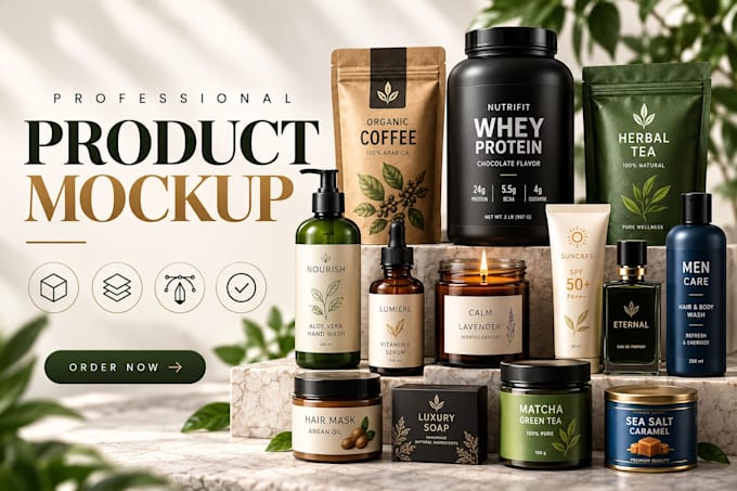 design a realistic 3d product mockup