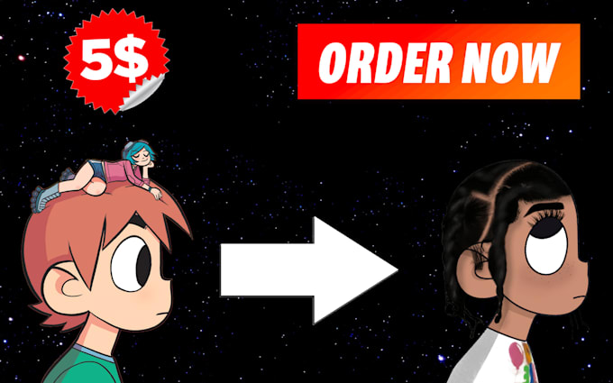 Design Your Custom Character Like Scott Pilgrim Lil Uzi Vert By Meddesign02 Fiverr