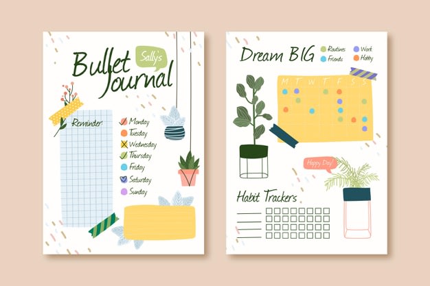 design a custom, editable planner, journal in canva
