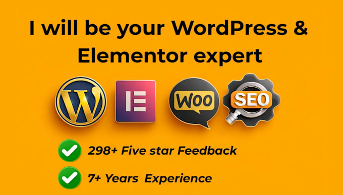 be your wordpress and elementor page builder expert