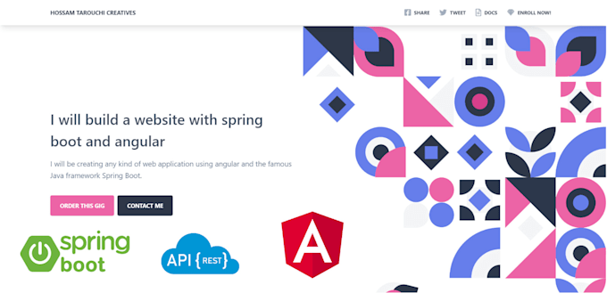 build a website with spring boot and angular