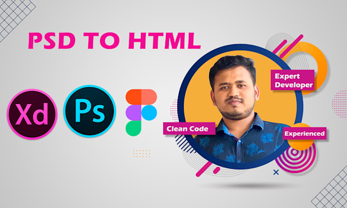 convert figma to HTML or PSD to HTML responsive with bootstrap or tailwind CSS
