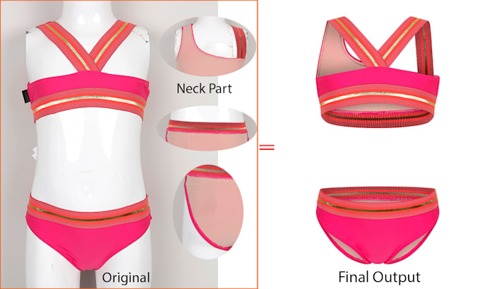 do ghost mannequin and neck joint service in photoshop