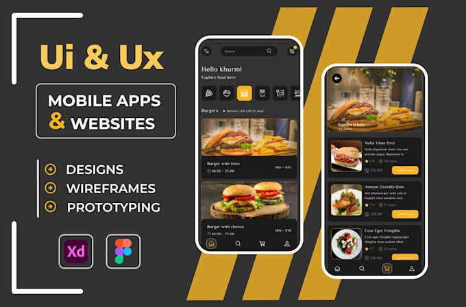 design wireframes, mobile app design, UI design