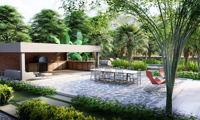 create your landscape design, garden, backyard, pool, patio