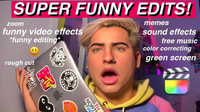 Professionally edit your youtube video with funny effects, memes, and more  by Federicospz | Fiverr