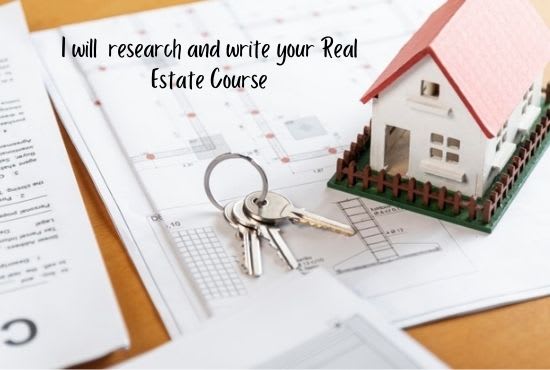 research and create course content for real estate